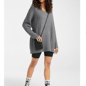 Twik Cable Knit Oversized Sweater in GREEN